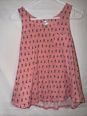 Saint Eve Pink Pineapple Print Tank Top